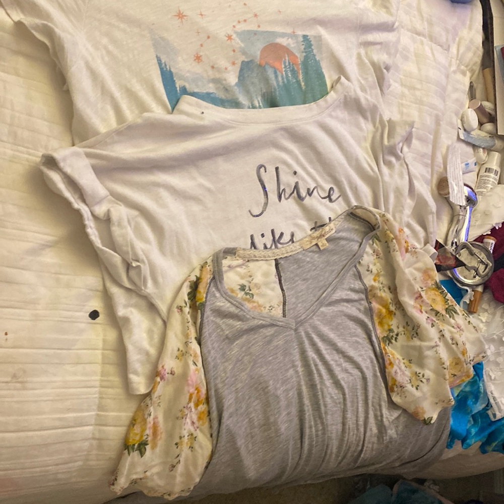 Bundle of three women’s shirts, extra large, medium, large T-shirts